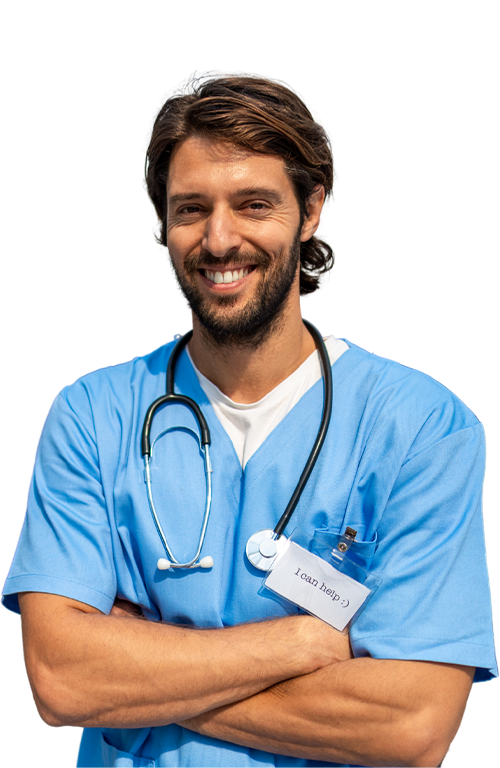 alumna del curso de auxiliar de enfermería